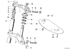 Перемычка вилки для BMW 248 R65T 0 (схема запасных частей)