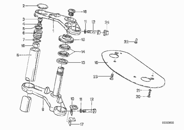 Перемычка вилки для MOTO 248 R45 0 (схема запчастей)