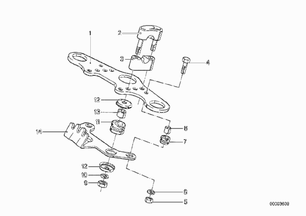 Перемычка вилки Вх для BMW 2476 R75/5 0 (схема запчастей)