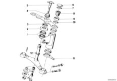 Перемычка телескоп.вилки дополн.элементы для BMW 2476 R50/5 0 (схема запасных частей)