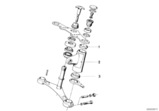 Кронштейн фары на телескопической вилке для BMW 2476 R60/6 0 (схема запасных частей)