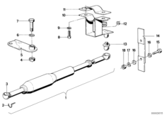 Амортизатор рулевого управления для BMW 2476 R50/5 0 (схема запасных частей)