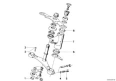 Перемычка вилки Нж для BMW 2474 R 100 /7T 0 (схема запасных частей)