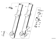 Направляющая труба для MOTO 2477 R 75 /7 0 (схема запасных частей)
