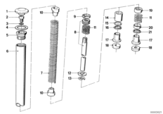 Верт.труба телескоп.вилки/аморт./пружина для MOTO 2474 R 100 /7T 0 (схема запасных частей)