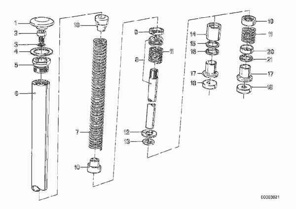 Верт.труба телескоп.вилки/аморт./пружина для MOTO 2477 R 80 TIC 0 (схема запчастей)