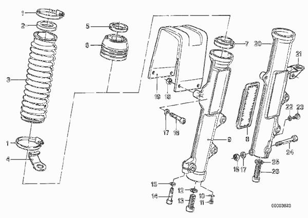Направляющая труба для MOTO 2471 R 65 GS 0 (схема запчастей)