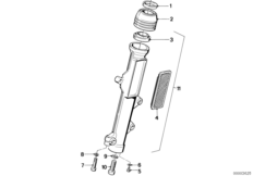 Направляющая труба для BMW 2477 R 80 TIC 0 (схема запасных частей)
