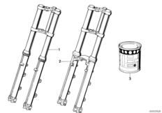 Телескопическая вилка для BMW K589 K 100 RT 84 (0504,0505,0514) 0 (схема запасных частей)