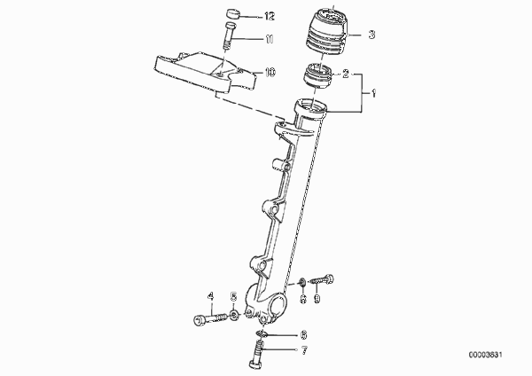 Направляющая труба для BMW 2478 R 100 RS 0 (схема запчастей)