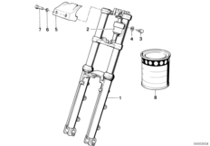 Телескопическая вилка для MOTO K569 K 75 C (0564,0574) 0 (схема запасных частей)
