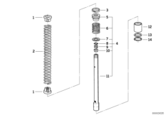 Амортизатор для BMW K569 K 75 85 (0562,0571) 0 (схема запасных частей)