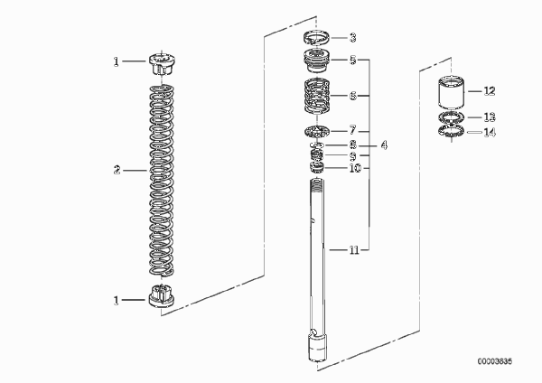 Амортизатор для BMW K589 K 100 83 (0501,0511) 0 (схема запчастей)