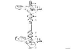 перемычка вилки Нж / Вх для BMW K569 K 75 85 (0562,0571) 0 (схема запасных частей)