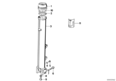 Направляющая труба для BMW K589 K 100 RS 83 (0502,0503,0513) 0 (схема запасных частей)