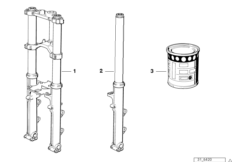 Телескопическая вилка для MOTO 89V1 K 1 (0525,0535) 0 (схема запасных частей)