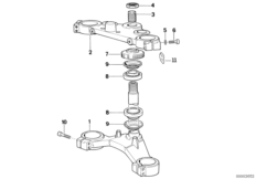 перемычка вилки Нж / Вх для BMW 89V2 K 1100 RS (0522,0532) 0 (схема запасных частей)