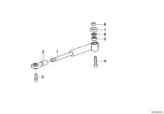Амортизатор рулевого управления для MOTO 89V1 K 100 RS (0523,0533) 0 (схема запасных частей)