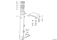 Направляющая труба для BMW 2473 R 100 R Mystik 94 0 (схема запасных частей)