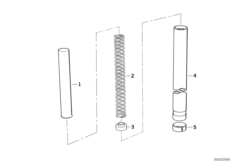 Вертикальная полая стойка для MOTO 89V1 K 1 (0525,0535) 0 (схема запасных частей)