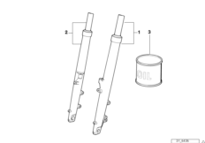 Стержень вилки для BMW R22 R 850 RT 02 (0417) 0 (схема запасных частей)