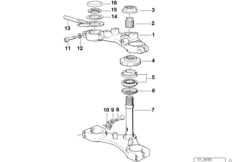 Перемычка вилки для BMW 47E3 R 80 GS 0 (схема запасных частей)