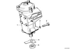 Рулевое управление механическое для BMW E12 520i M10 (схема запасных частей)