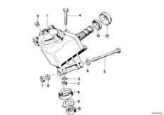 Рулевое управление механическое для BMW E28 518i M10 (схема запасных частей)