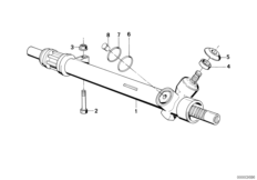 Рулевое управление механическое для BMW E30 316 M10 (схема запасных частей)