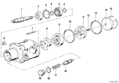 Насос гидроусилителя рул.управл./детали для BMW E12 520i M20 (схема запасных частей)