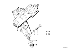Гидроусилитель рулевого управления для BMW E12 528 M30 (схема запасных частей)