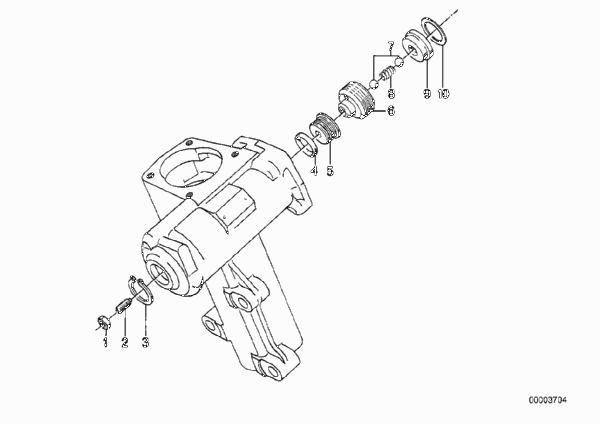 Детали рулевого механизма с гидроусилит. для BMW E12 528i M30 (схема запчастей)
