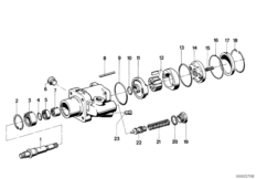 Насос гидроусилителя рул.управл./детали для BMW E12 518 M10 (схема запасных частей)