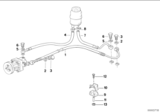 Маслопроводы гидроусилителя рул.управл. для BMW E30 318is M42 (схема запасных частей)