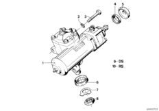 Гидроусилитель рулевого управления для BMW E23 733i M30 (схема запасных частей)