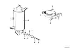 Масляный резервуар/детали для BMW E23 745i M30 (схема запасных частей)