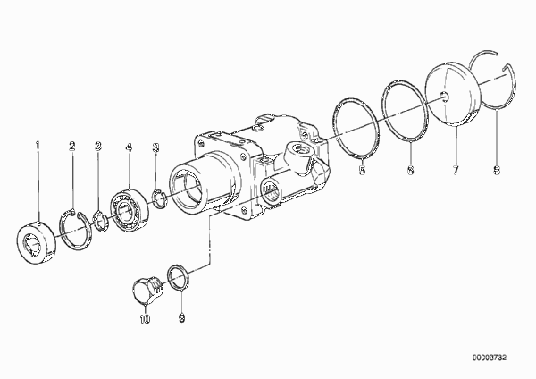 Насос гидроусилителя рул.управл./детали для BMW E23 732i M30 (схема запчастей)