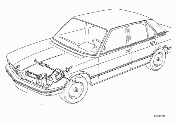Монт.комплект гидроусилителя рул.управл. для BMW E12 525 M30 (схема запчастей)