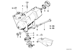 Гидроусилитель рулевого управления для BMW E28 528i M30 (схема запасных частей)