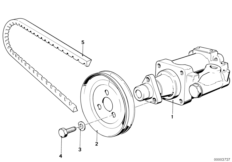 Насос гидроусилителя рул.управл./детали для BMW E12 535i M30 (схема запасных частей)
