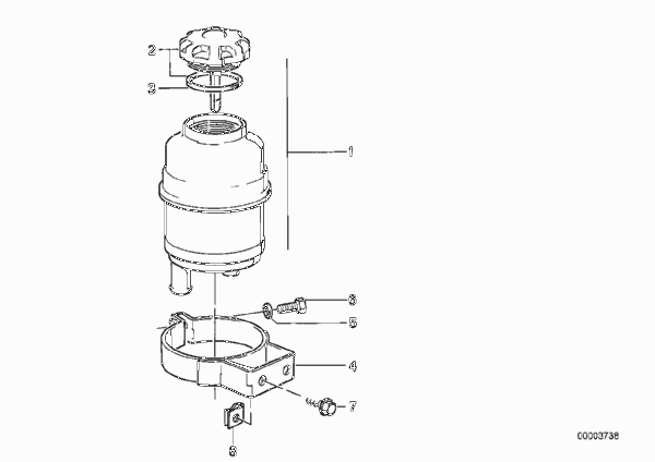 Масляный резервуар/детали для BMW E28 518i M10 (схема запчастей)