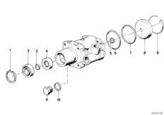 Насос гидроусилителя рул.управл./детали для BMW E23 735i M30 (схема запасных частей)