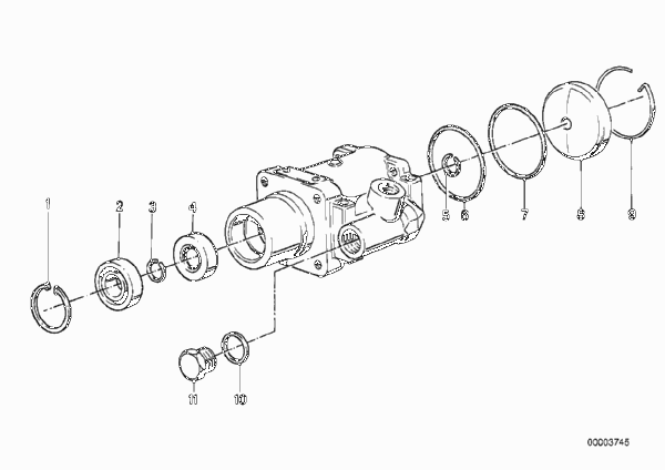 Насос гидроусилителя рул.управл./детали для BMW E12 520 M20 (схема запчастей)