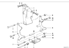 Насос гидроусил.рул.управ./опорн.кроншт. для BMW E34 M5 S38 (схема запасных частей)