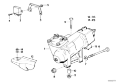 Гидроусилит.руля - Сервотроник для BMW E34 M5 3.6 S38 (схема запасных частей)
