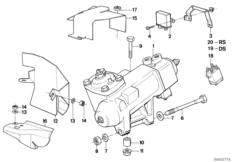 Гидроусилит.руля - Сервотроник для BMW E32 730iL M30 (схема запасных частей)