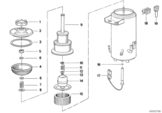 Резервуар для масла ASC+T/детали для BMW E32 750i M70 (схема запасных частей)