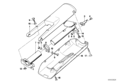 Труба рулевой колонки/облицовка для BMW E28 524td M21 (схема запасных частей)