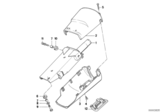 Труба рулевой колонки/облицовка для BMW E30 325i M20 (схема запасных частей)