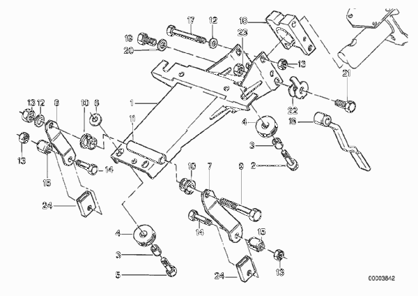 Рулевая колонка регулируемая/детали для BMW E34 525i M50 (схема запчастей)